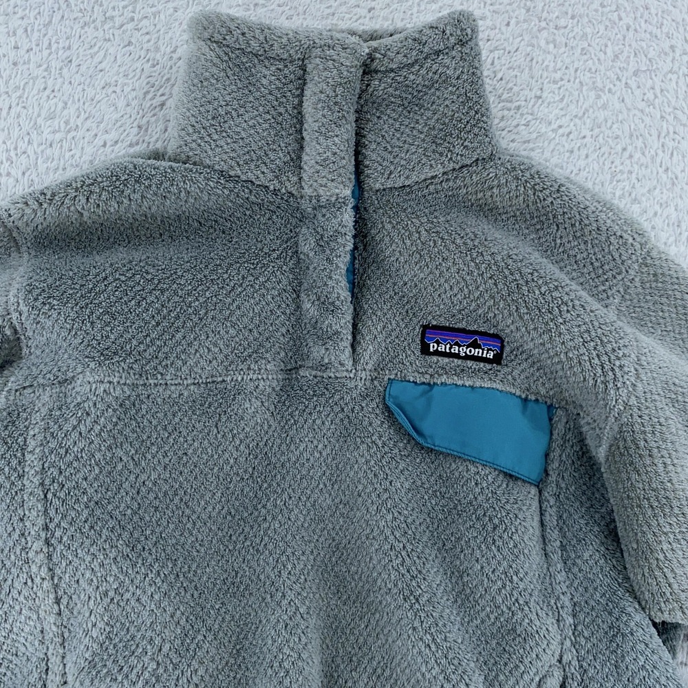 Patagonia Fleece Re-Tool Snap-T‎ Pullover Sweater Womens Small Gray Jacket